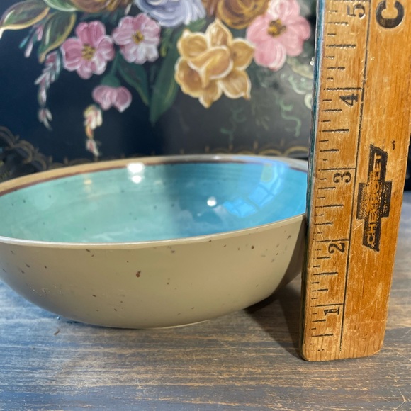 Food Network Robbins egg blue tan cereal bowls set of 5 - Picture 5 of 8